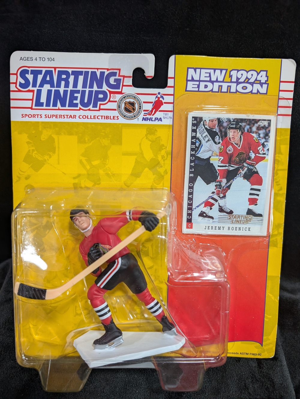 Starting Lineup Jeremy Roenick NHLPA Hockey Figure - Red & Black (1994 Edition)